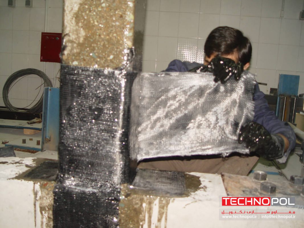 مقاوم سازی ستون بتنی با فیبر کربن CFRP