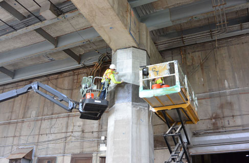 نصب الیاف کربن در سازه