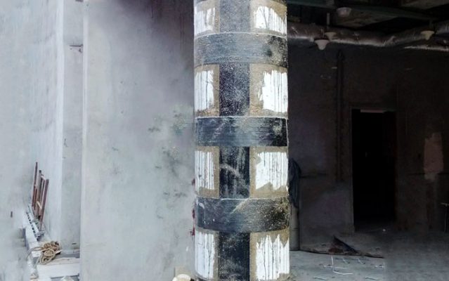 مقاوم سازی ستون بتنی