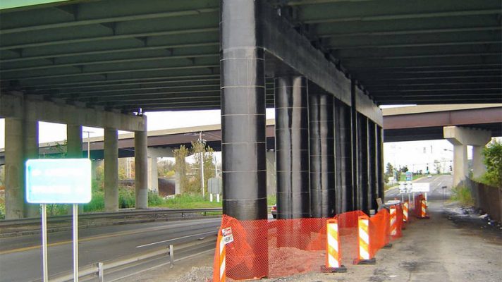 تقویت پایه پل بتنی