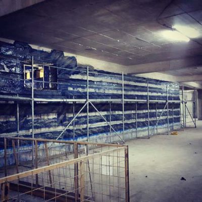 مقاوم سازی دیوار برشی ساختمان تجاری با الیاف FRP