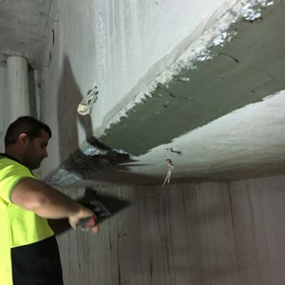 ترمیم تیر بتنی با ملات ترمیمی