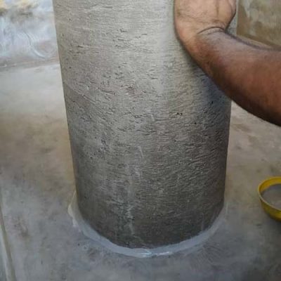 ترمیم ستون بتنی با ملات ترمیمی