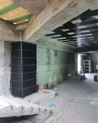 مقاوم سازی ستون و سقف بتنی با الیاف FRP