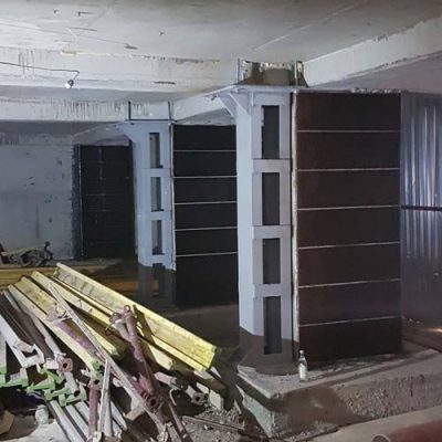 مقاوم سازی ستون و سقف بتنی با الیاف FRP