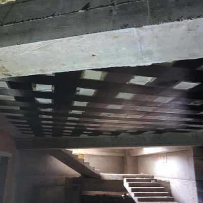 مقاوم سازی ستون و سقف بتنی با الیاف FRP