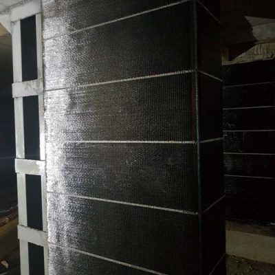 مقاوم سازی ستون و سقف بتنی با الیاف FRP