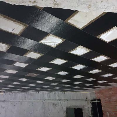 مقاوم سازی ستون و سقف بتنی با الیاف FRP