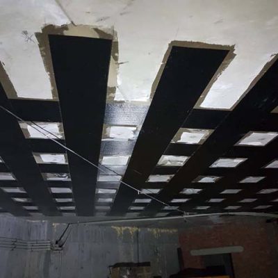 مقاوم سازی ستون و سقف بتنی با الیاف FRP