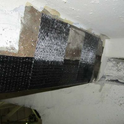 مقاوم سازی خمشی و برشی تیر بتنی پارکینگ تجاری با الیاف FRP