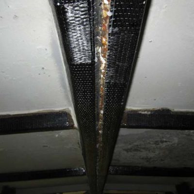 مقاوم سازی خمشی و برشی تیر بتنی پارکینگ تجاری با الیاف FRP