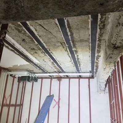 مقاوم سازی دال بتنی با frp