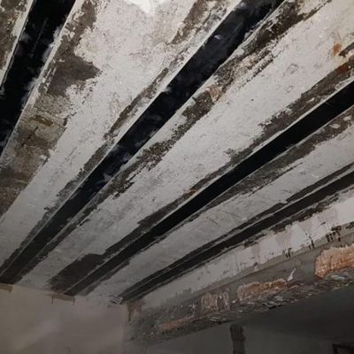 مقاوم سازی دال بتنی با frp