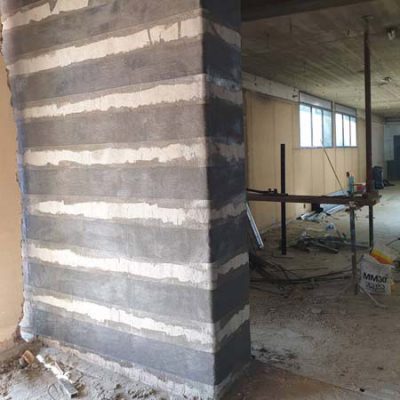 مقاوم سازی دیوار برشی ساختمان مسکونی با الیاف FRP