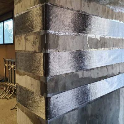 مقاوم سازی دیوار برشی ساختمان مسکونی با الیاف FRP