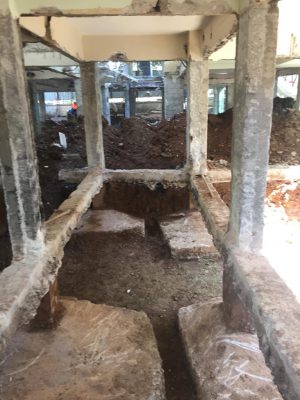 مقاوم سازی ستون با ژاکت بتنی، افزایش عمق فونداسیون و افزودن دیوار برشی