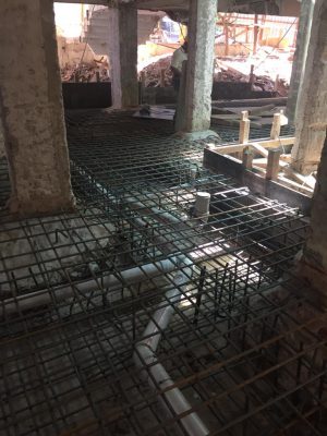 مقاوم سازی ستون با ژاکت بتنی، افزایش عمق فونداسیون و افزودن دیوار برشی