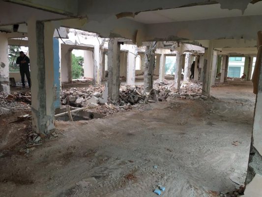 مقاوم سازی ستون با ژاکت بتنی، افزایش عمق فونداسیون و افزودن دیوار برشی