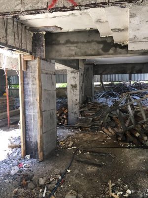 مقاوم سازی ستون با ژاکت بتنی، افزایش عمق فونداسیون و افزودن دیوار برشی