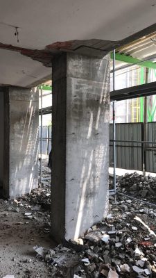 مقاوم سازی ستون ها با ژاکت بتنی و افزودن دیوار برشی