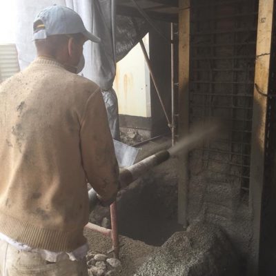 مقاوم سازی ستون با ژاکت بتنی توسط شاتکریت