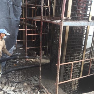 مقاوم سازی ستون با ژاکت بتنی توسط شاتکریت