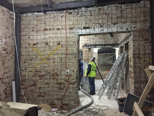 مقاوم سازی دیوار مصالح بنایی با شاتکریت