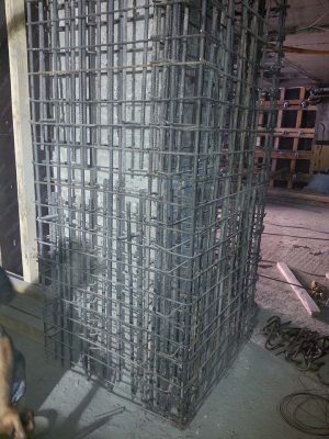 مقاوم سازی ستون های بتنی پارکینگ با ژاکت بتنی