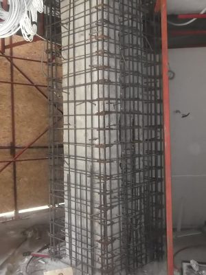 مقاوم سازی ستون های بتنی پارکینگ با ژاکت بتنی