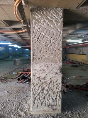 مقاوم سازی ستون های بتنی پارکینگ با ژاکت بتنی